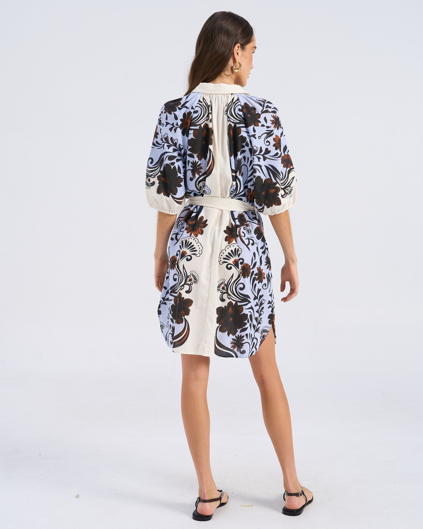 VMAVA PRINTED SHIRT DRESS